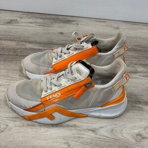 Fendi Nylon Suede flow top sneaker size 38.5